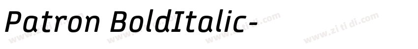 Patron BoldItalic字体转换